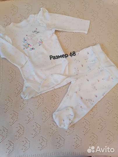 Одежда для новорожденных на девочку 56,62,68