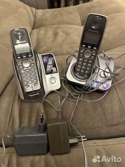 Стационарный телефон panasonic, 2 штуки