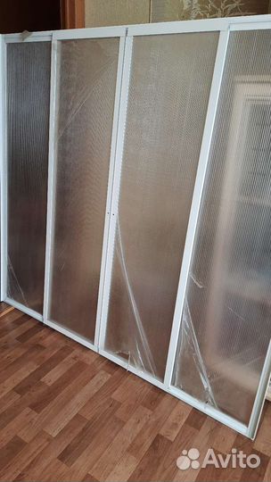 Штора - ширма для ванной раздвижная новая