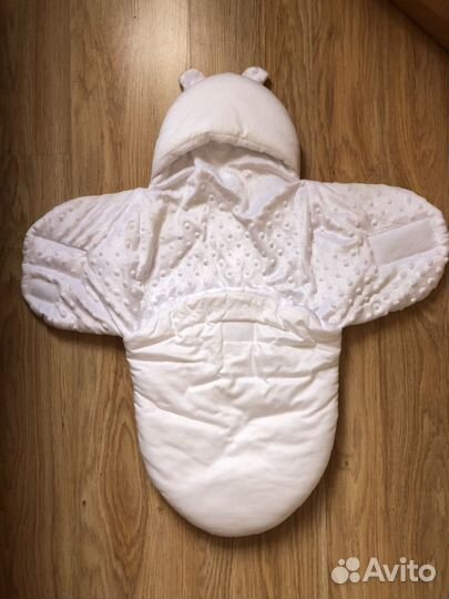 Конверт зимний для новорожденного до года. кокон