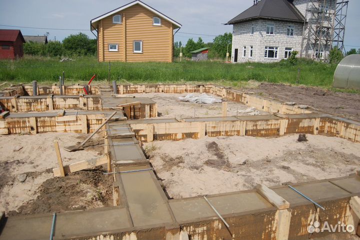 Ленточный фундамент/отмоска/реконструкция