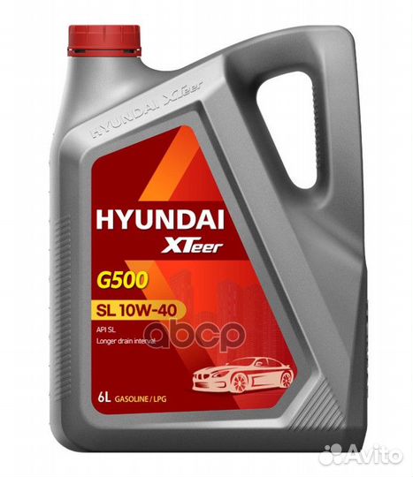 Hyundai XTeer Gasoline G500 10W40 (6L) масло