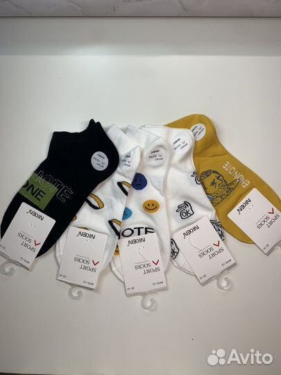 Носки женские с принтом набор 5 пар