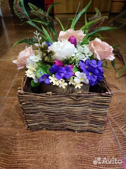 Корзины плетеные из лозы натуральной