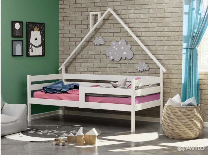 Софа от 2х лет высокий борт берёза Домик