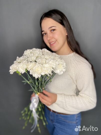 Букет из 21 диантуса