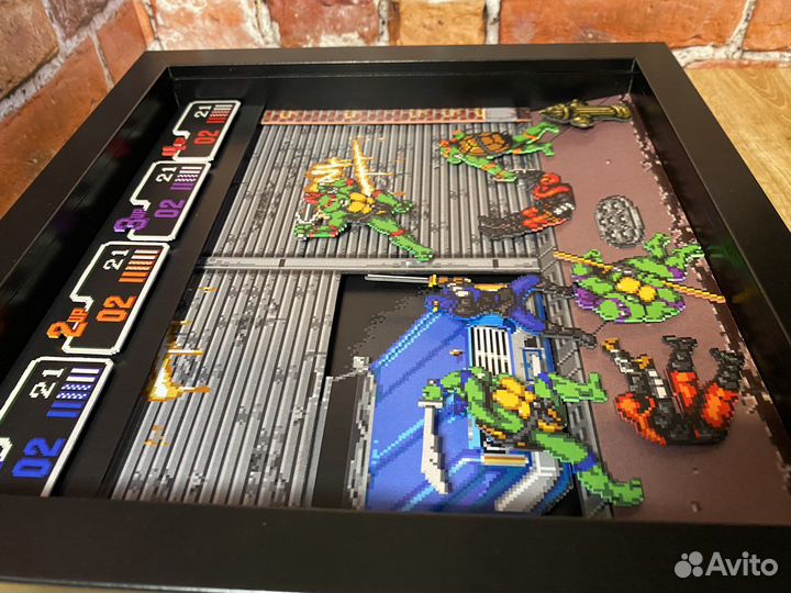 Пиксельная диорама tmnt (Черепашки Ниндзя)