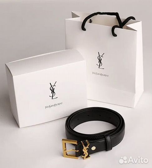 Ремень кожаный YSL