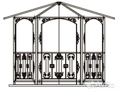 Беседки кованые