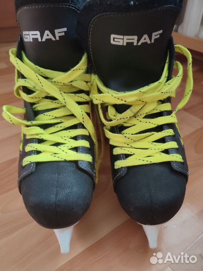 Коньки хоккейные Graf super 38размер