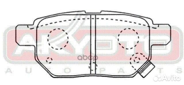 Колодки тормозные дисковые задние AKD-12130 akyoto