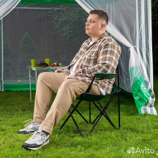 Стул складной с подлокотниками для дачи Palisad