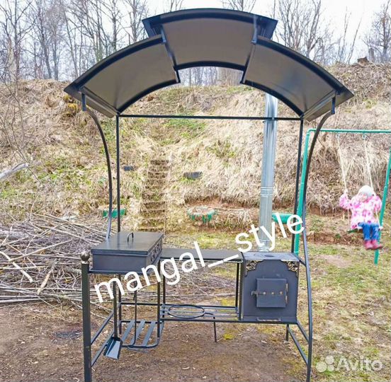 Мангал с крышей