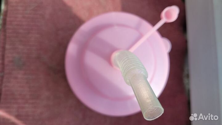 Стакан непроливайка для девочки с трубочкой