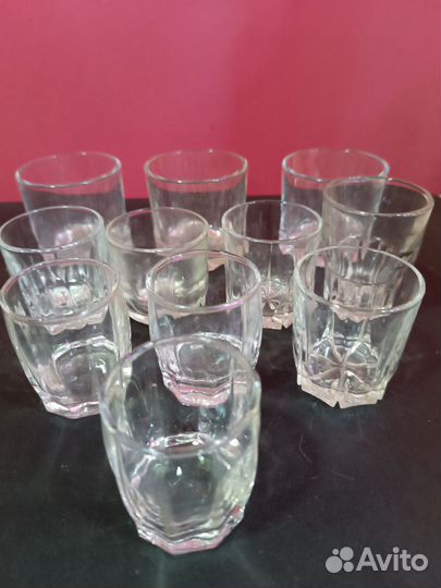 Стопки стеклянные. Цена за всё