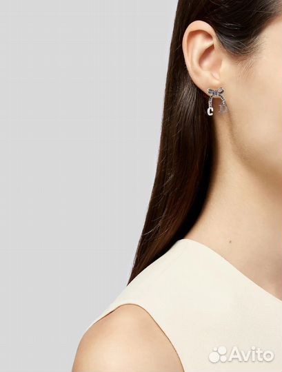 Серьги и кольцо, подвеска Dior с кристалами