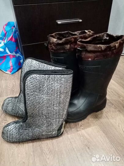 Сапоги резиновые мужские для зимней рыбалки