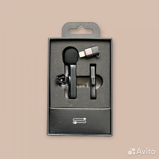 Петличный микрофон беспроводной для Android iOS