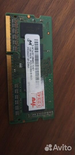 Память для ноутбука sodimm ddr3 2gb, 1gb