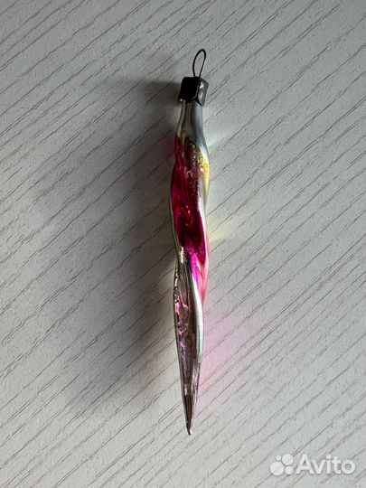 Елочная игрушка «Сосулька»