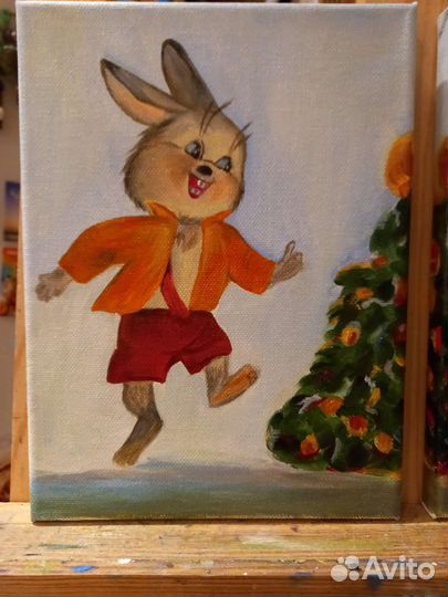 Картина маслом Новый год