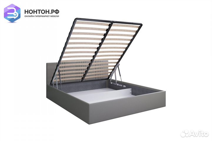 Кровать Амелия серая