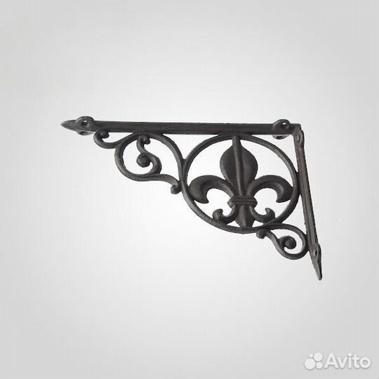 Держатель для полок Чугунный Лилия 17х24 см