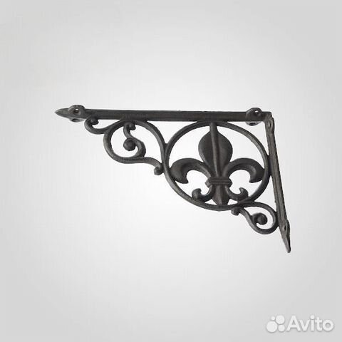 Держатель для полок Чугунный Лилия 17х24 см