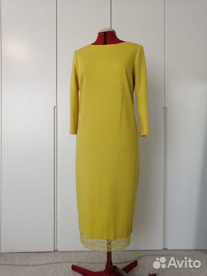 Платье лимонное новое 46