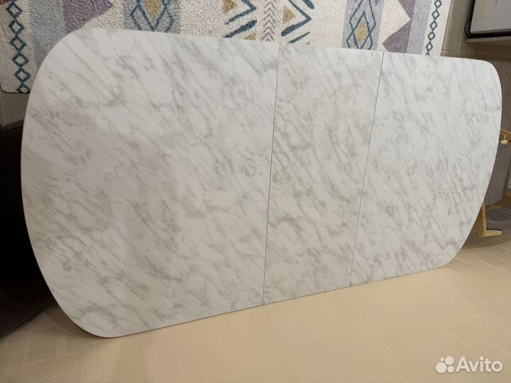 Стол обеденный раздвижной пластик мрамор