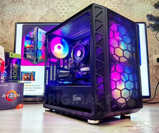 Ryzen 5500 + RTX 4060. Полностью новый игровой пк