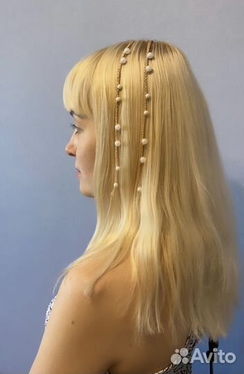 Пирсинг волос,блестящие нити