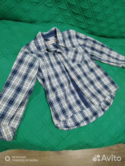 Рубашка в клетку для мальчика 110 crockid