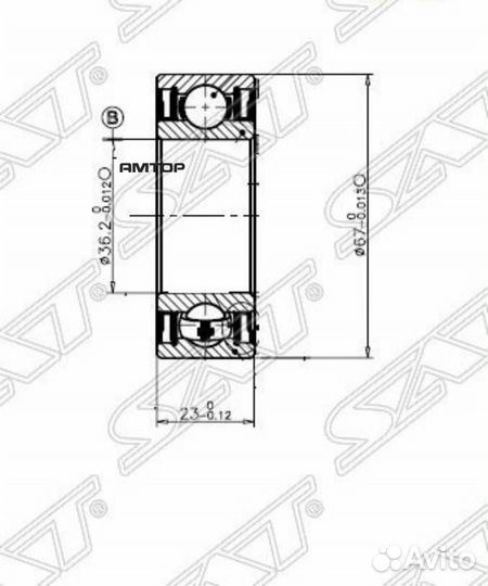 SAT ST-90363-36001 Подшипник привода toyota scepte