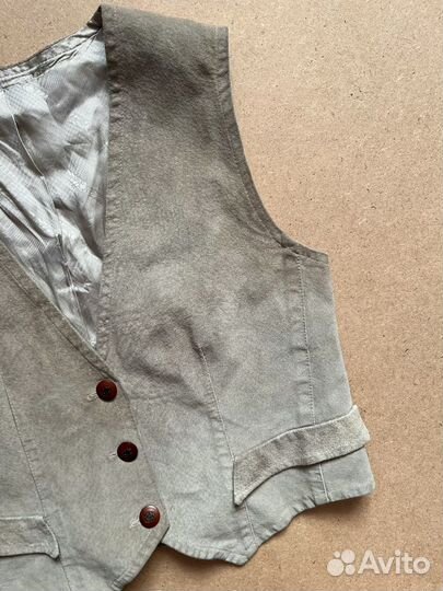 Жилетка винтаж замша
