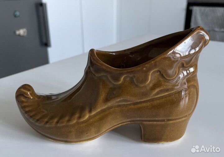 Пепельница карандашница сапожок СССР органайзер