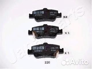 Колодки тормозные дисковые, комплект PP220AF Ja