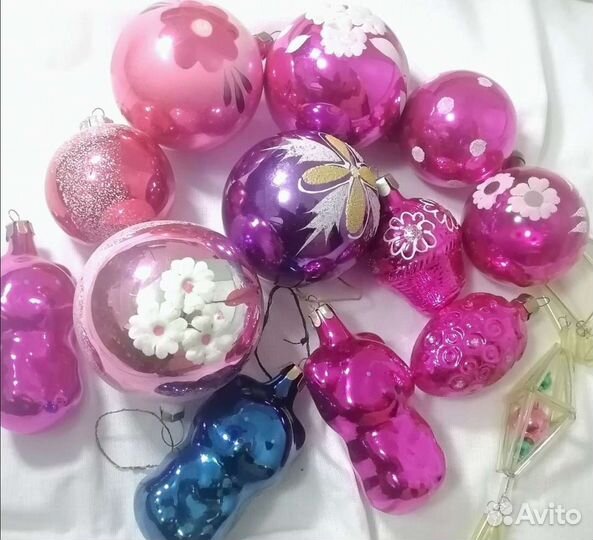 Ёлочные игрушки ретро птичка