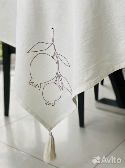 Скатерти салфетки хлопок/лён/вышивка/кисти