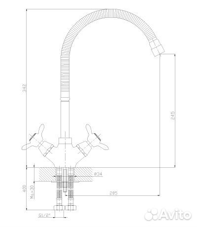 Смеситель Rossinka для кухни Q02-75