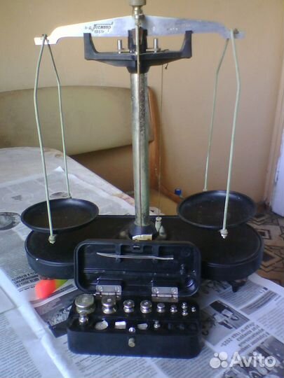 Весы аптечные с гирьками,СССР 1961г