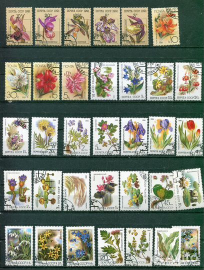 Почтовые марки Фауна и флора 159 марок