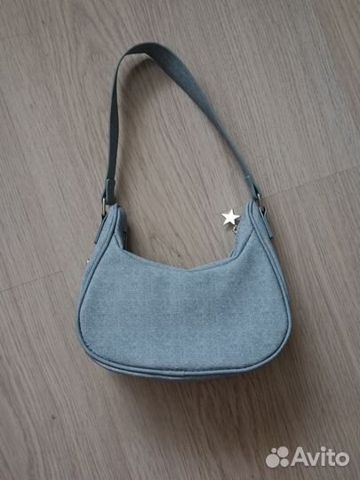 Сумка на плечо синяя/голубая Y2K со звездами