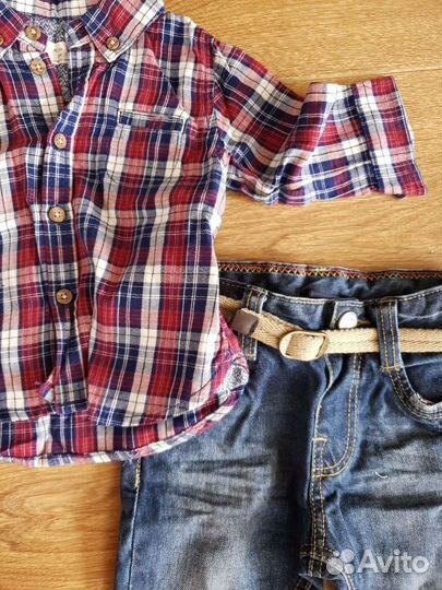 Джинсы и рубашка Zara kids (68 р-р)