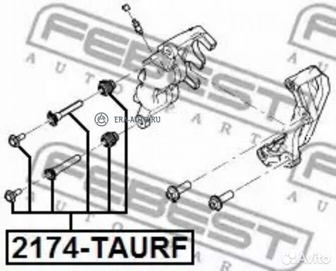 Febest 2174-taurf Втулка направляющая суппорта тор