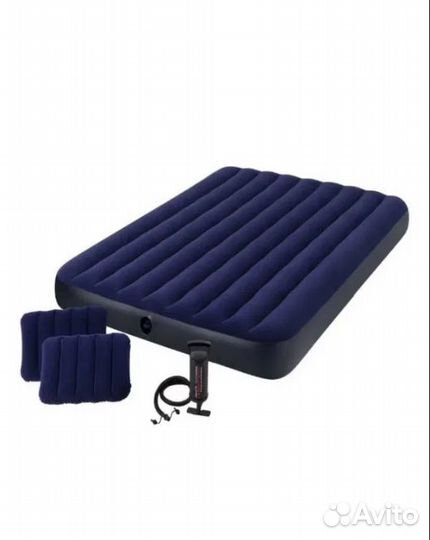 Матрас надувной + насос и 2 подушки 203x152x25 см