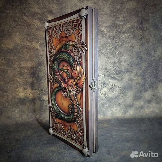 Нарды Дракон 60х30 см дуб, поталь