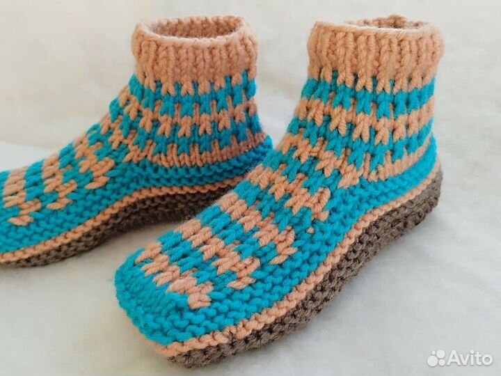 Носки вязаные теплые для дома