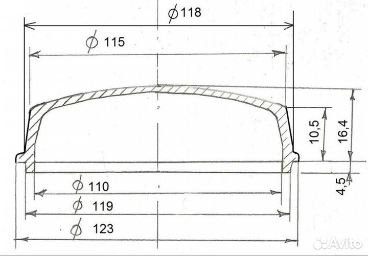 Hella стекло фары д. 120 мм 2шт