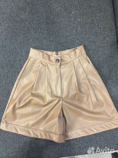 Шорты экокожа